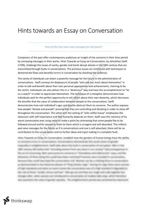 conversation essay sample