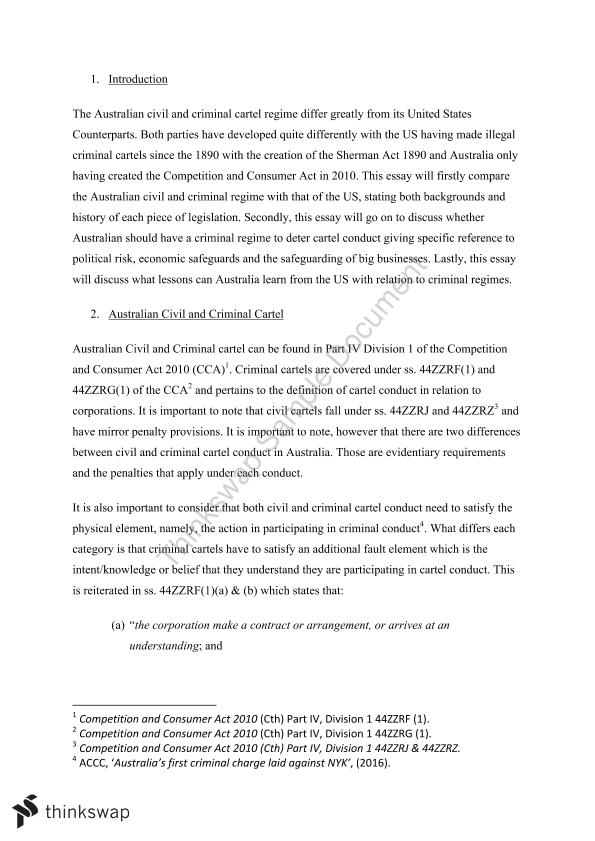 Australian Consumer Law Essay 200858 Australian Consumer Law WSU