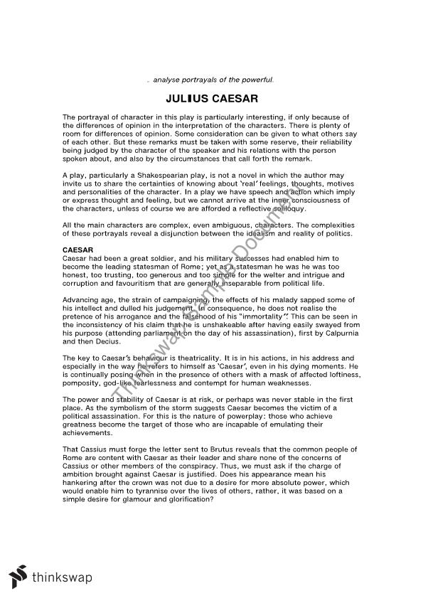 julius caesar character analysis