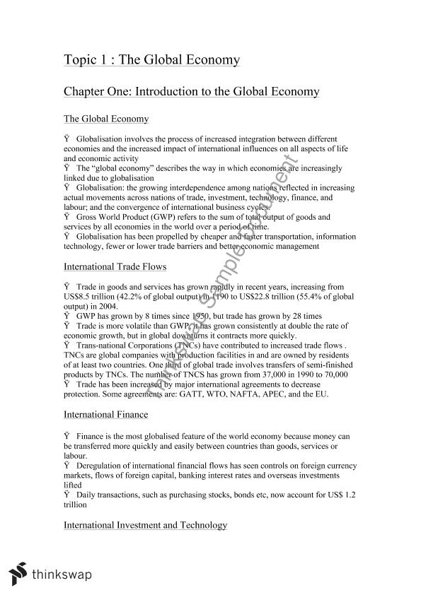 global economy meaning essay