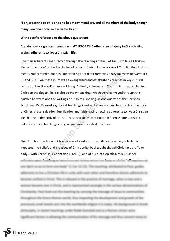 christianity essay introduction