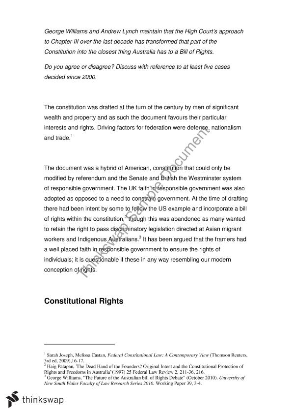 how to write a constitutional law essay