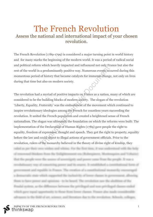 french revolution essay grade 10 pdf