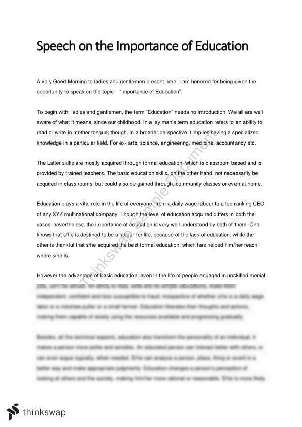 Value of a college education essay