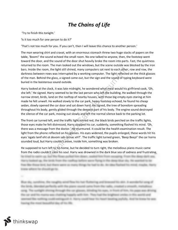 past paper creative writing