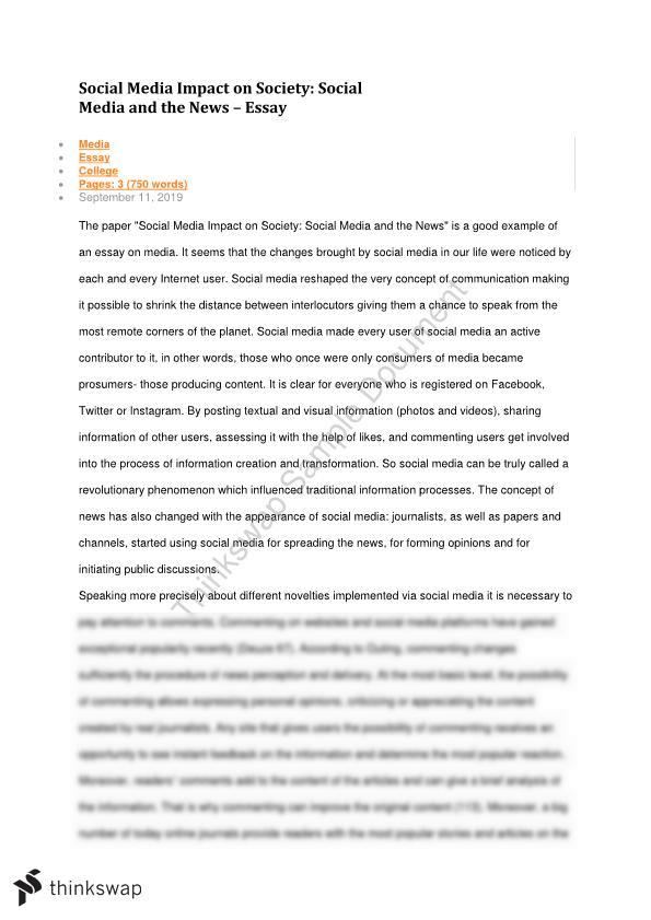 impact of social networking sites on society essay