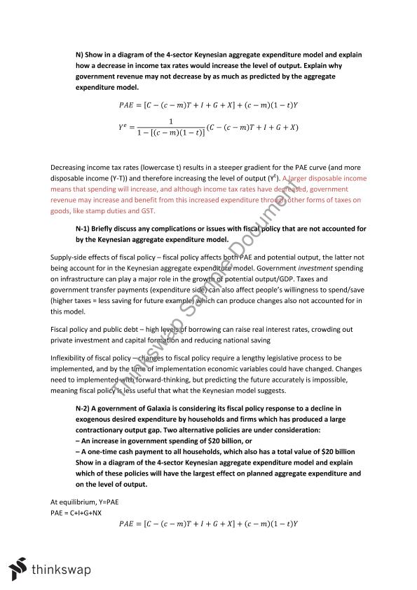 Mid Semester Question Pool With Solutions Econ1102 Macroeconomics 1 Unsw Thinkswap