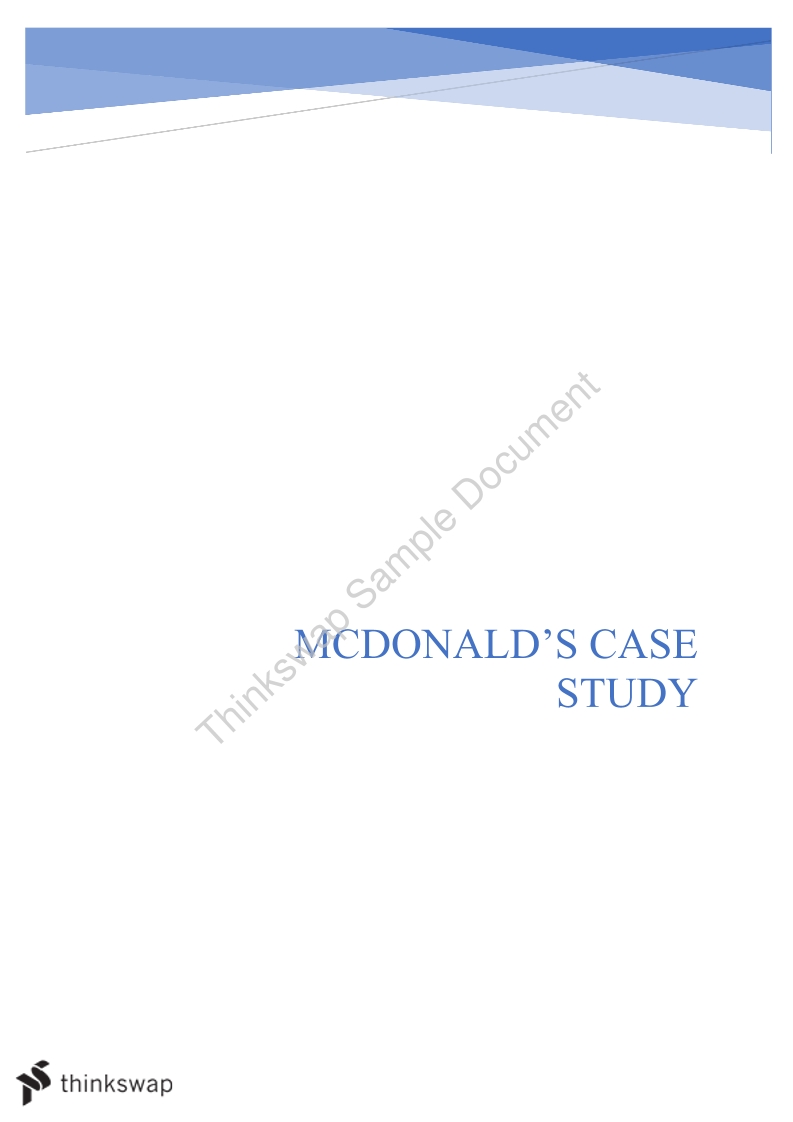 mcdonald's business studies case study hsc