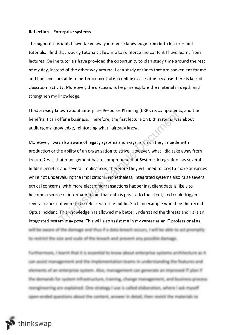 law reflective essay example