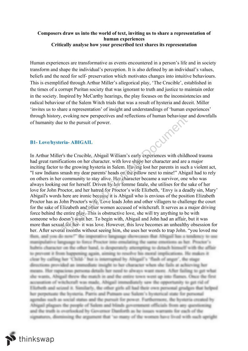 crucible essay pdf