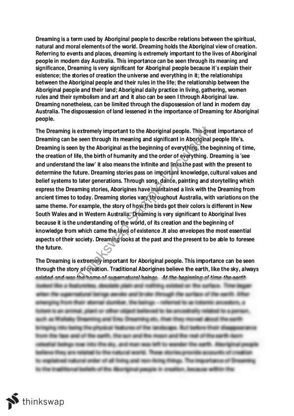 essay about strange dream