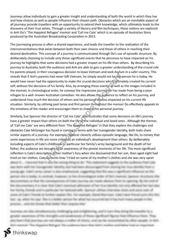 essay about personal journey