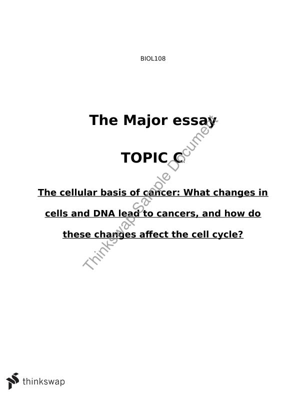 why biology major essay examples