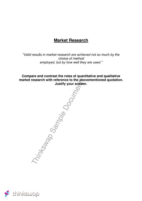 market research research paper