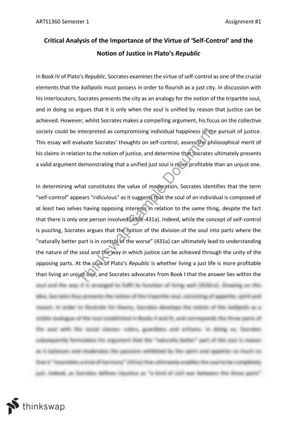 plato philosophy of self essay