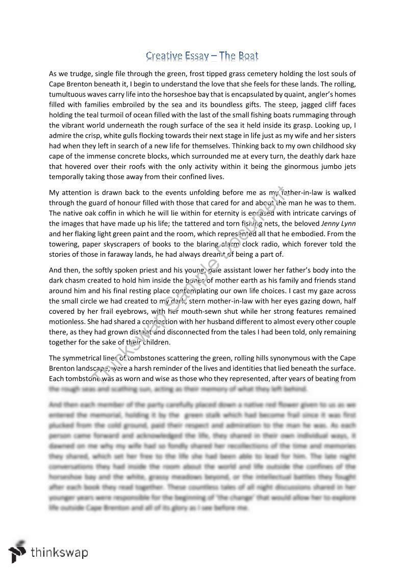 Essay on a Boat Journey
