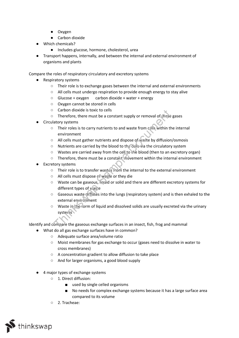 Biology Preliminary Course Syllabus Points. | Year 11 HSC - Biology | Thinkswap