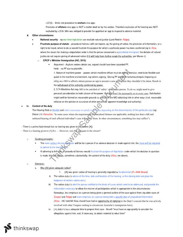 LAW4331 Exam Script | LAW4331 - Administrative Law - Monash | Thinkswap