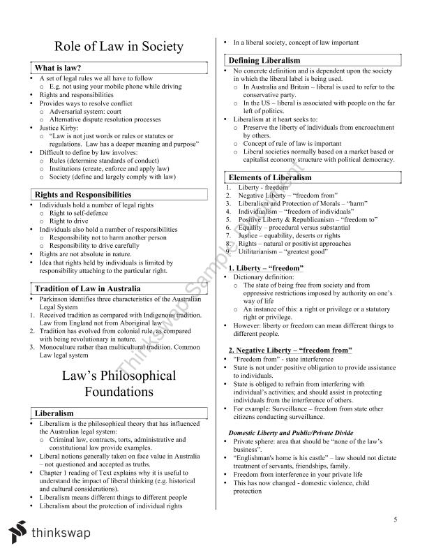 Law In Context Summary Notes Law101 Law In Context Une Thinkswap