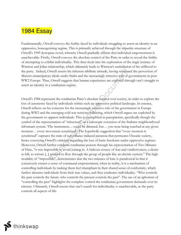 literature review on 1984