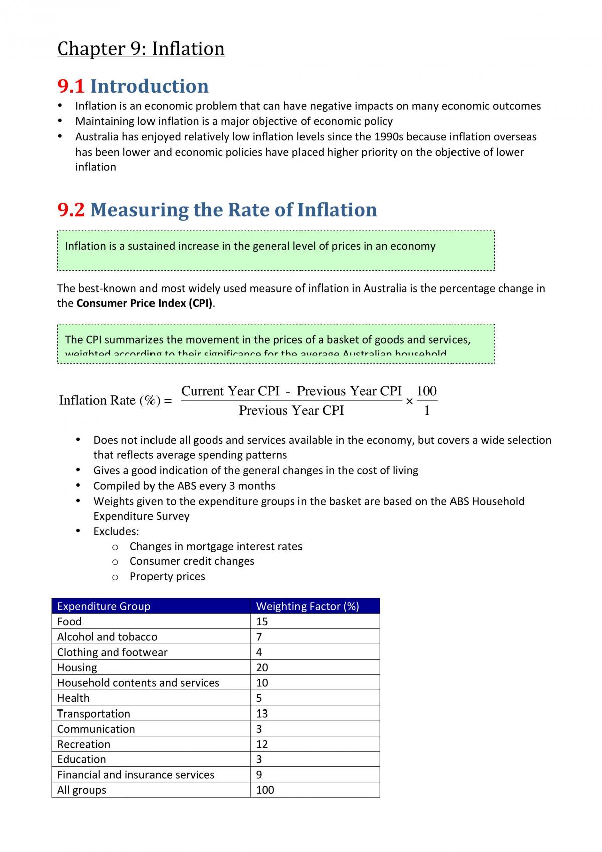 Topic 9 Notes - Page 1