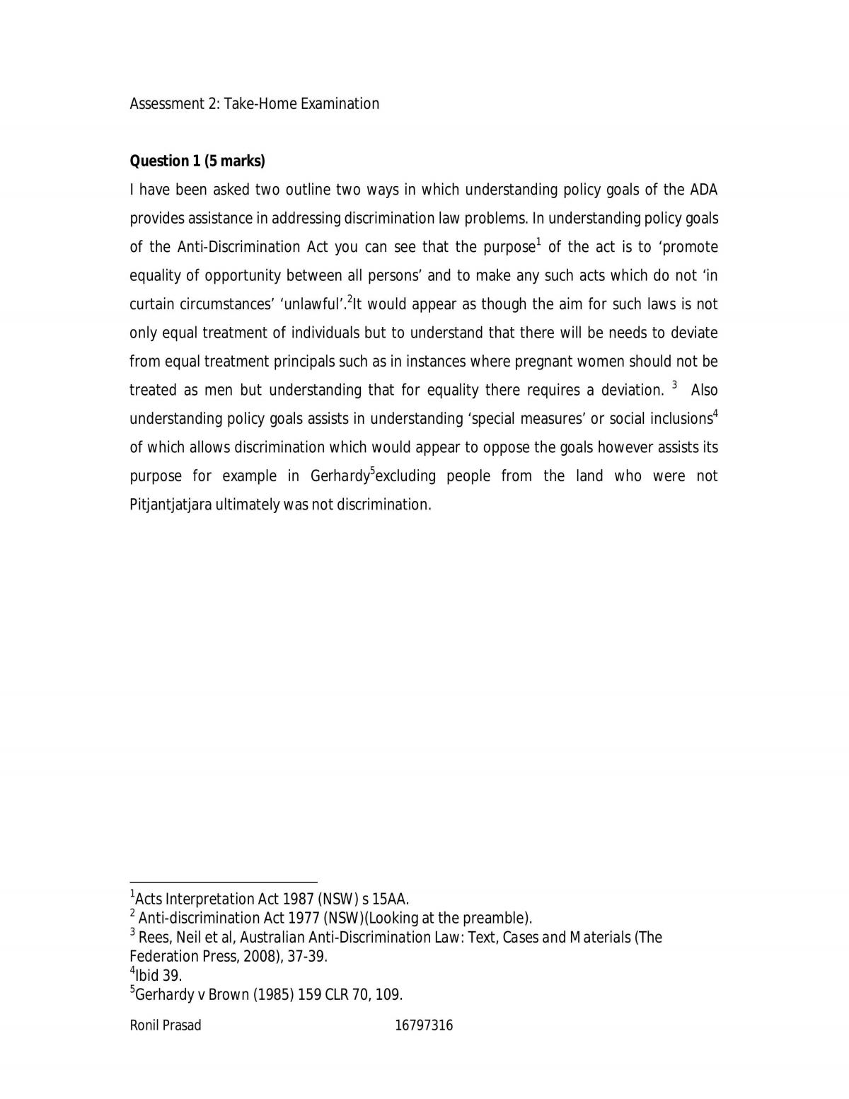 Take home exam - Page 1