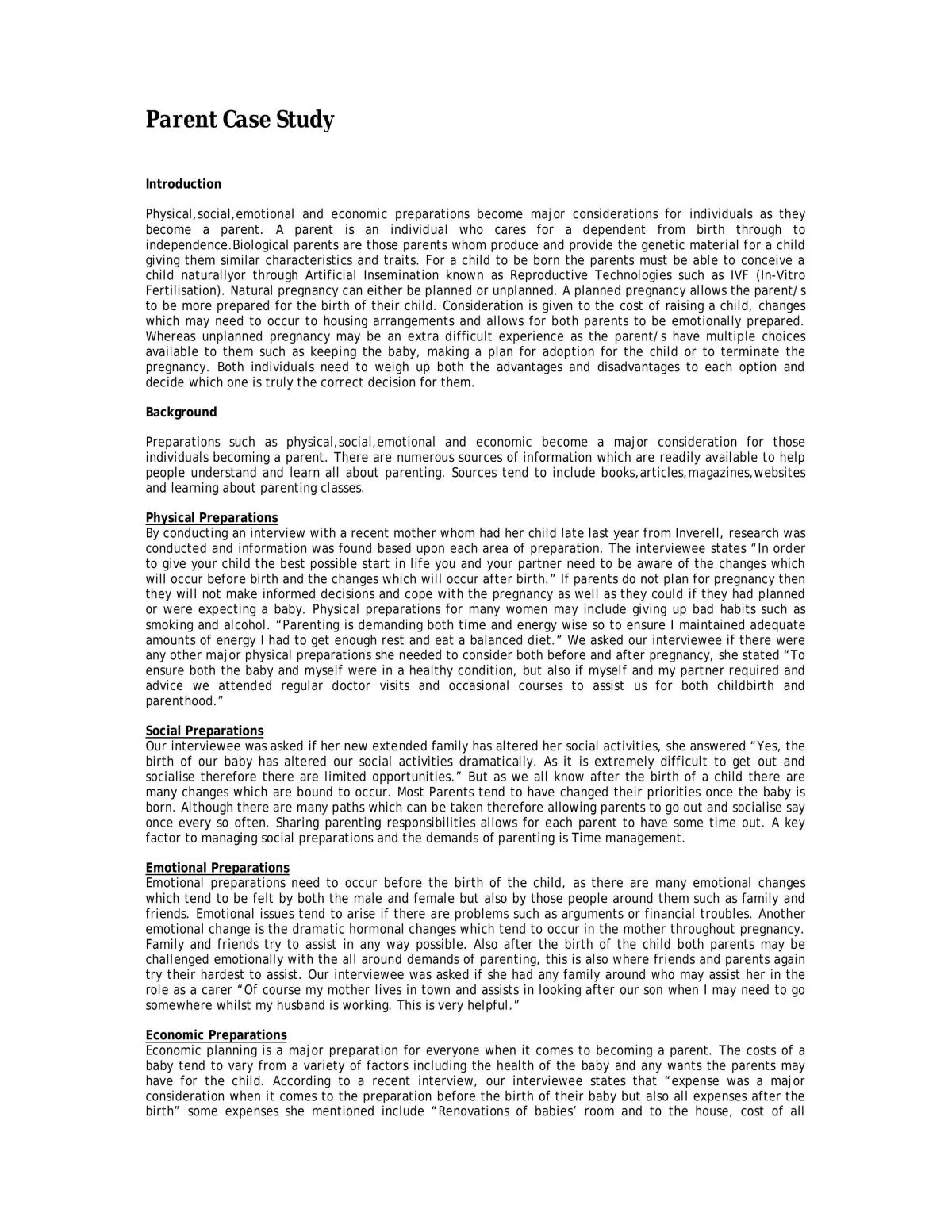 example of family case study in community pdf