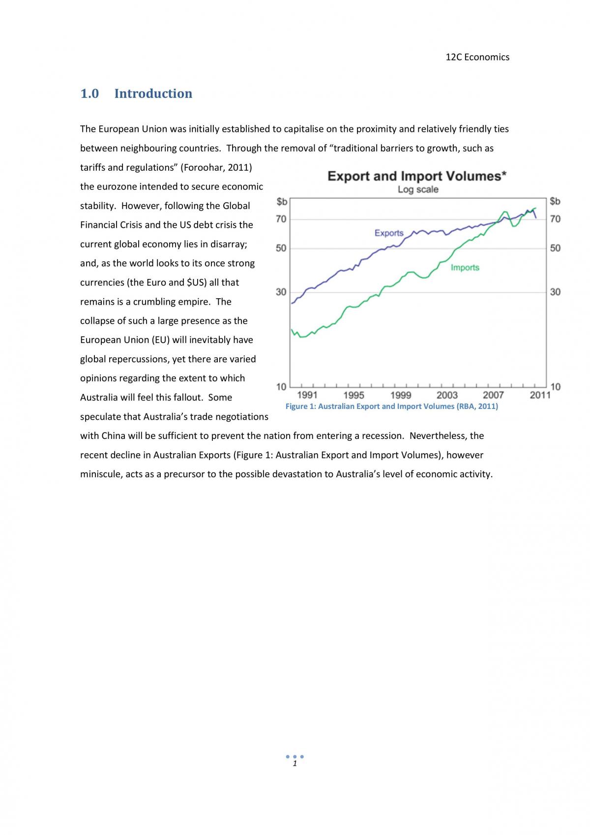ECON- GLOBAL FINANCIAL CRISIS  - Page 1