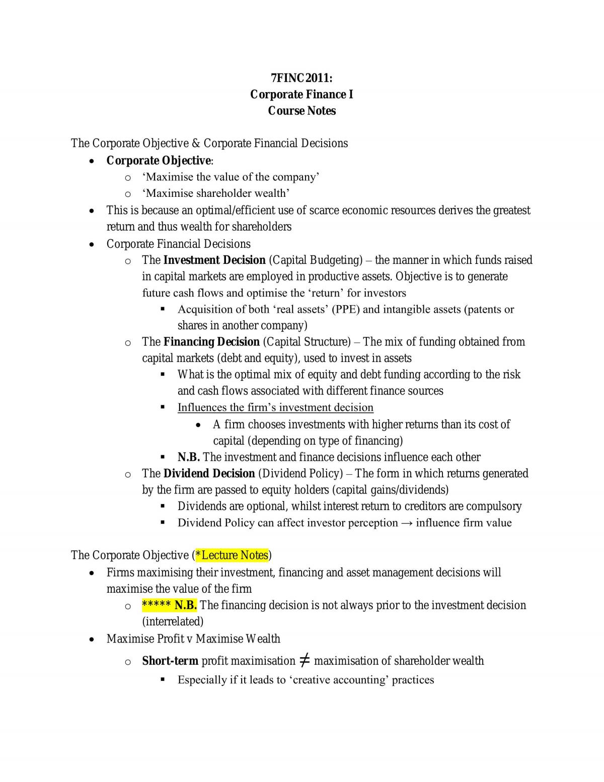Complete course notes (HD student) - Page 1