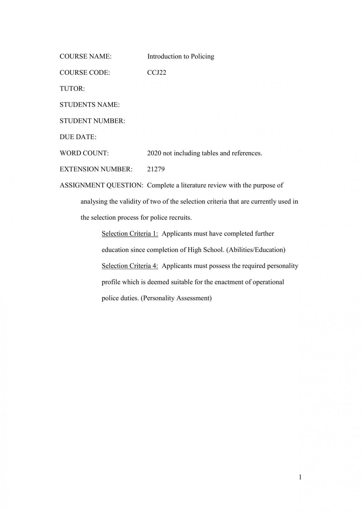 Literature Review - Page 1