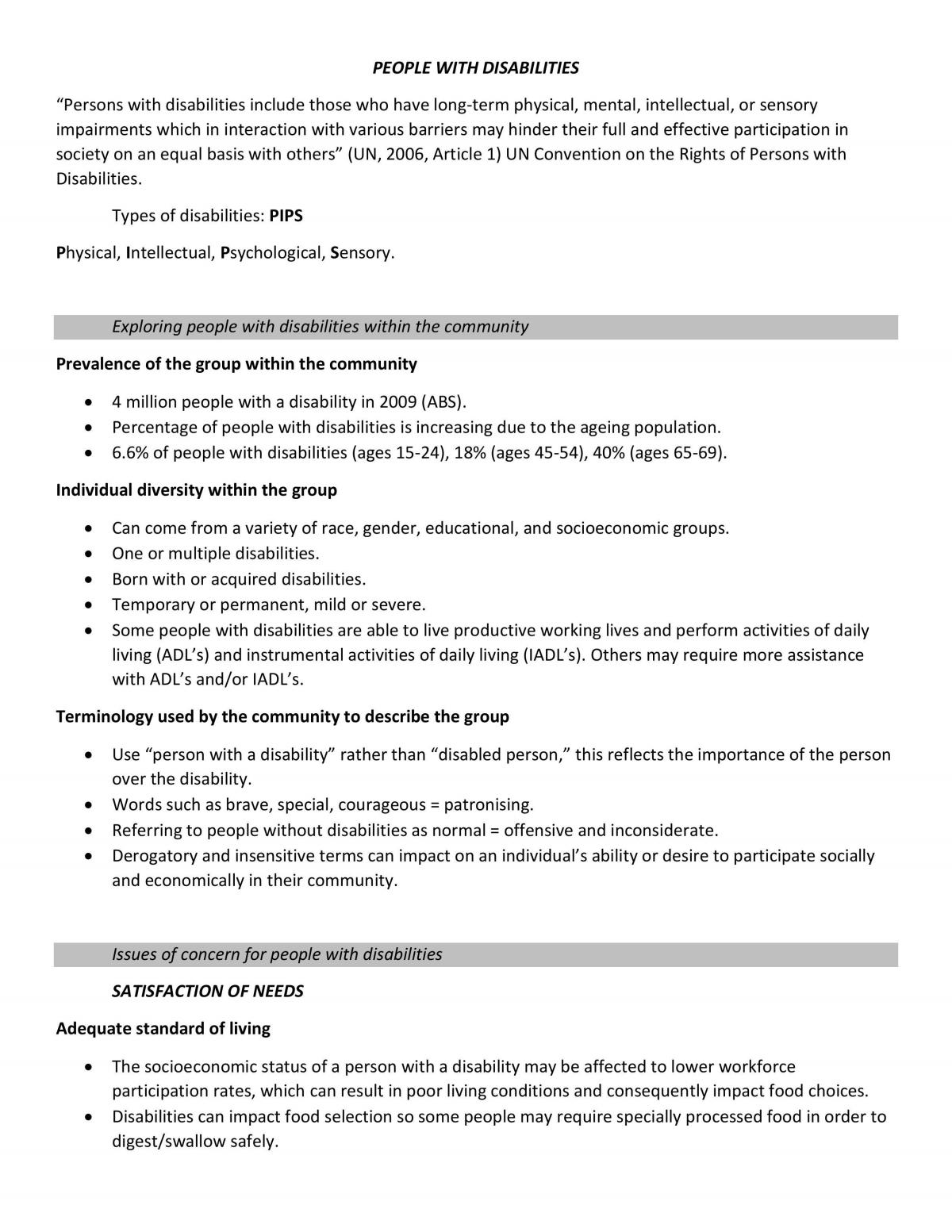 HSC Core: Groups in Context Notes - Page 1