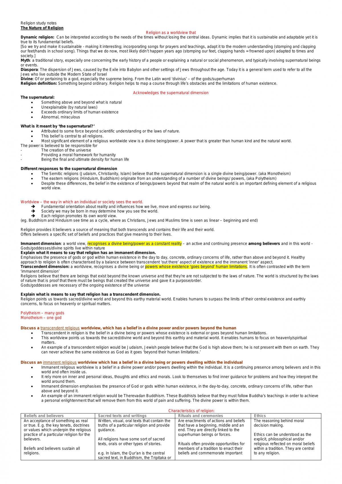Complete Studies of Religion I Preliminary Notes - Page 1