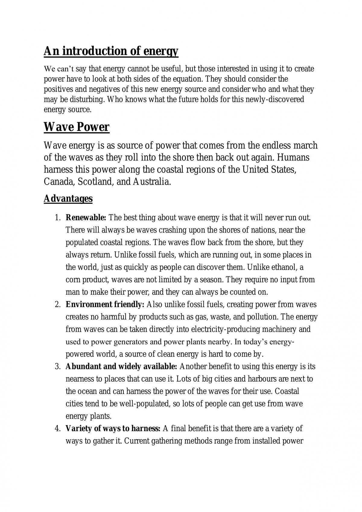 Renewable Energy - Page 1