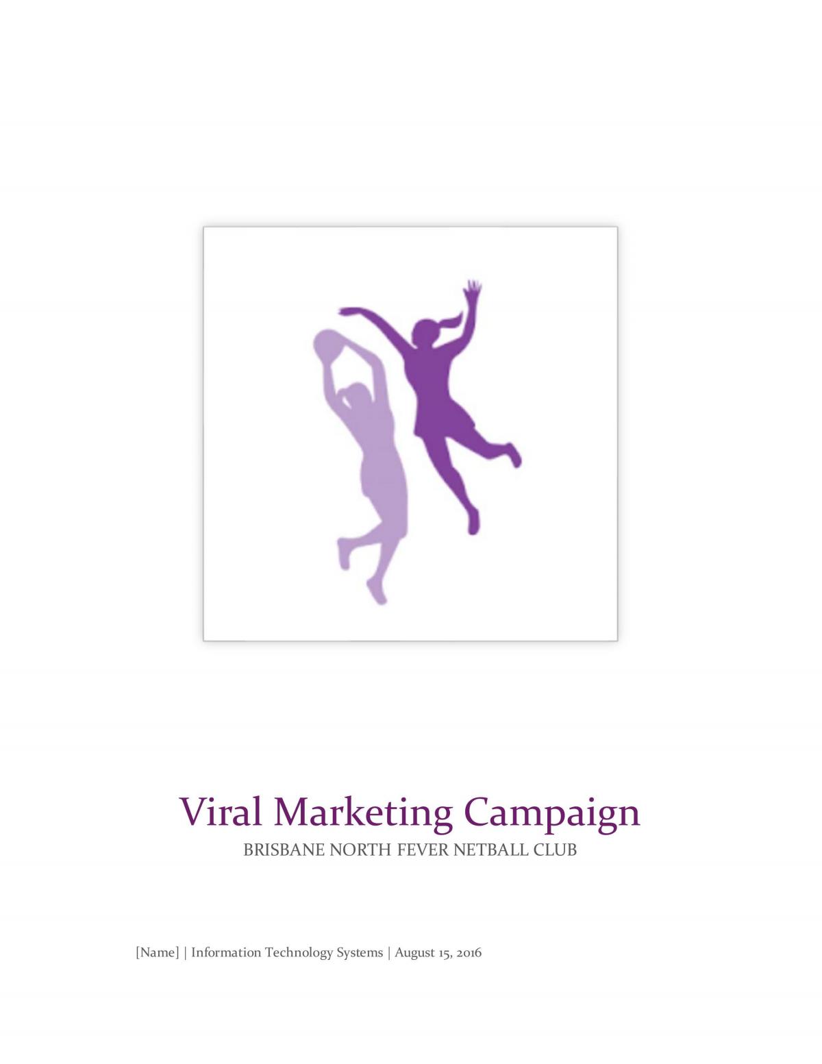 Viral Campaign Assignment - Page 1