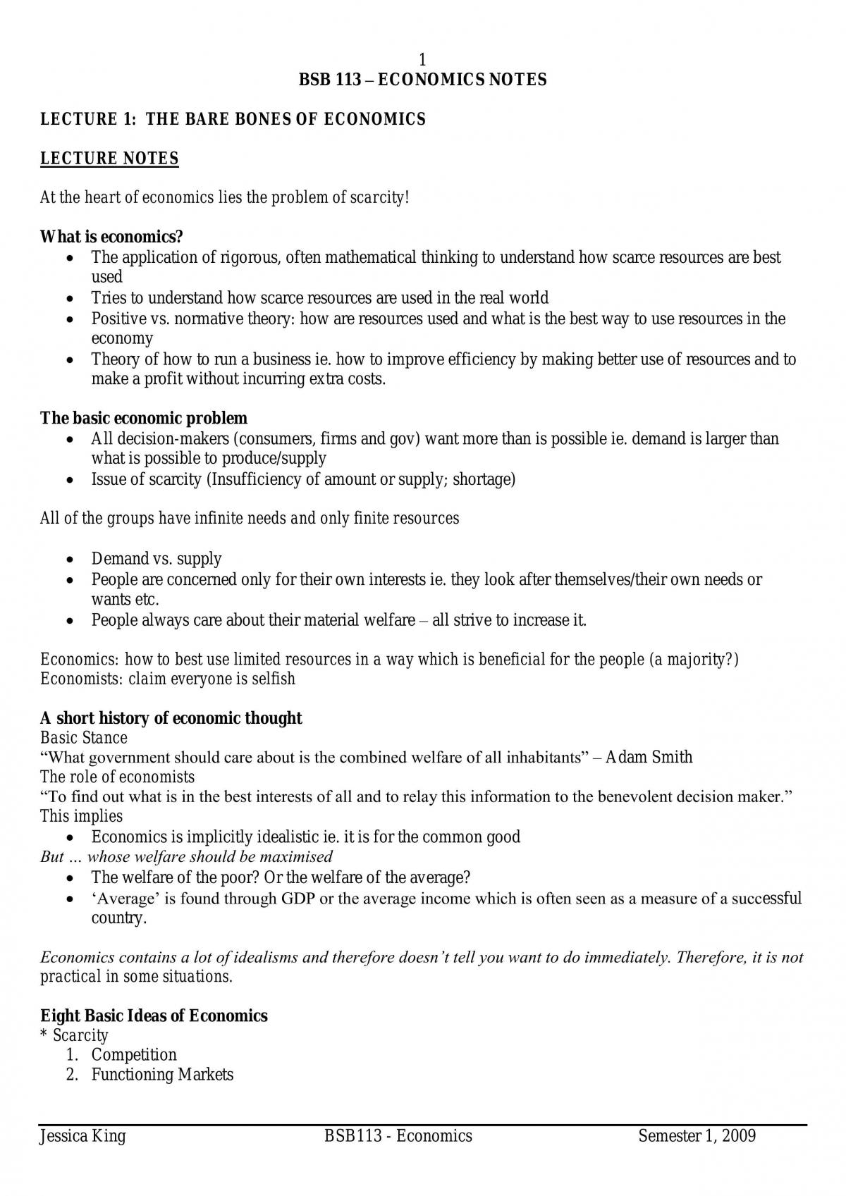 BSB113 Study notes - Page 1