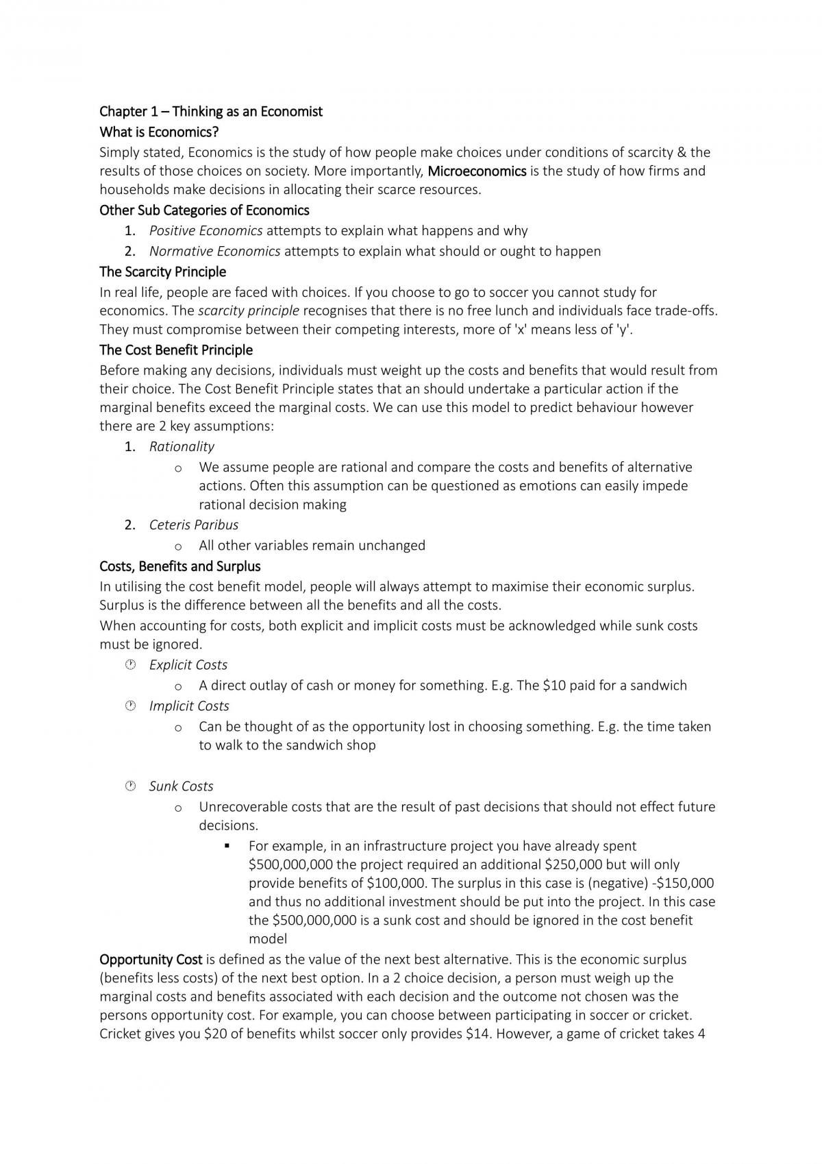 ECON1101 FINALS STUDY NOTES - Page 1