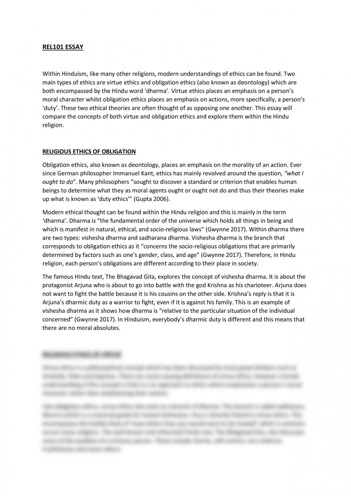 World Religions Essay  - Page 1
