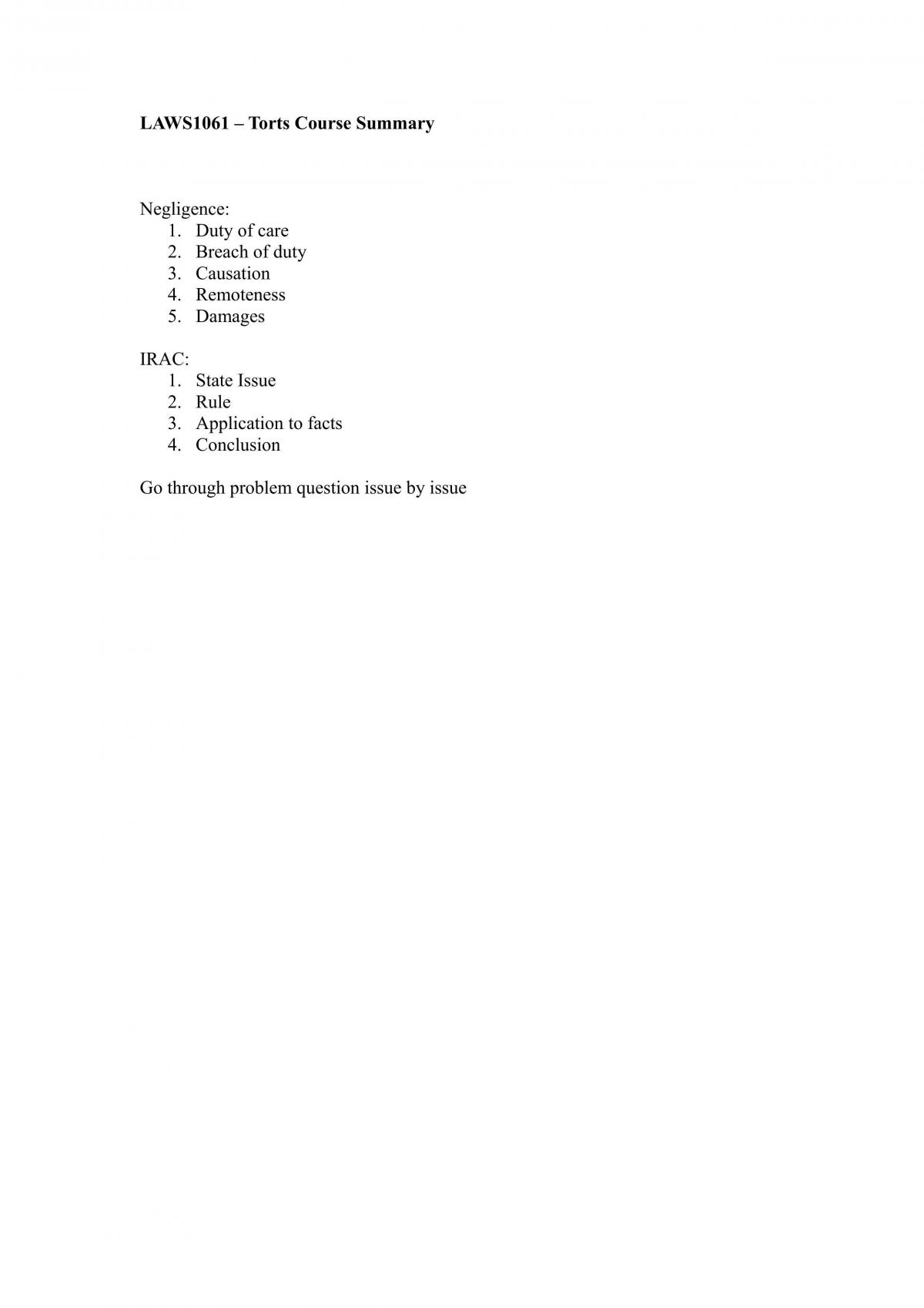 torts - Page 1