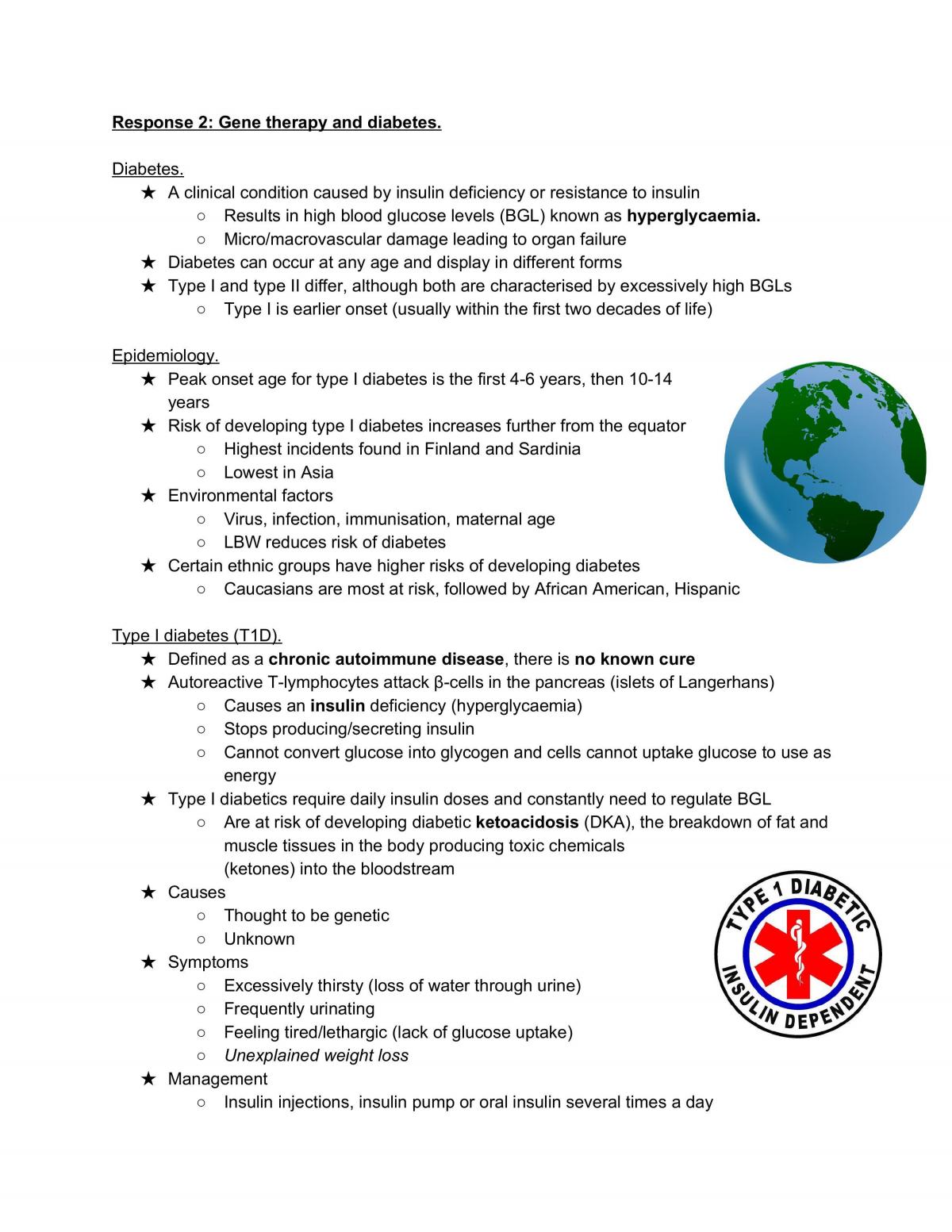 Gene Therapy & Diabetes Case Study - Page 1