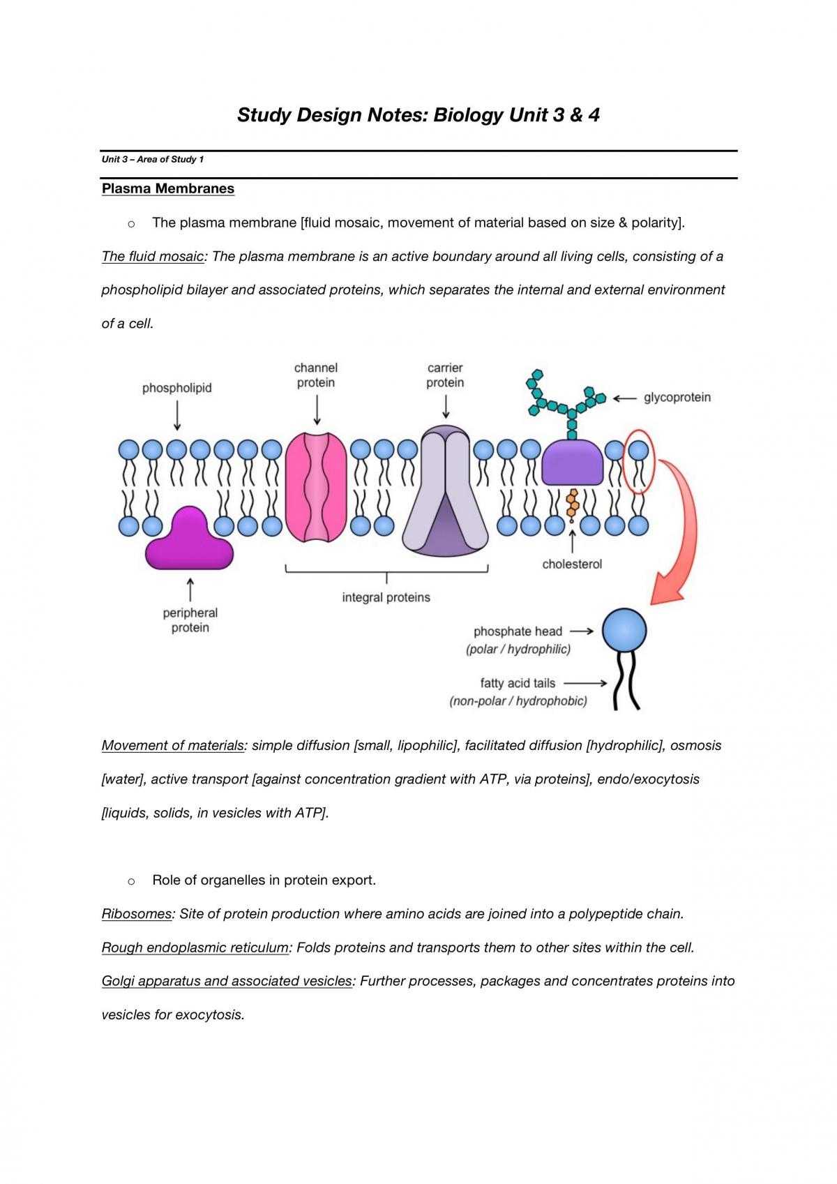 Study Design Based Notes - Biology - Page 1