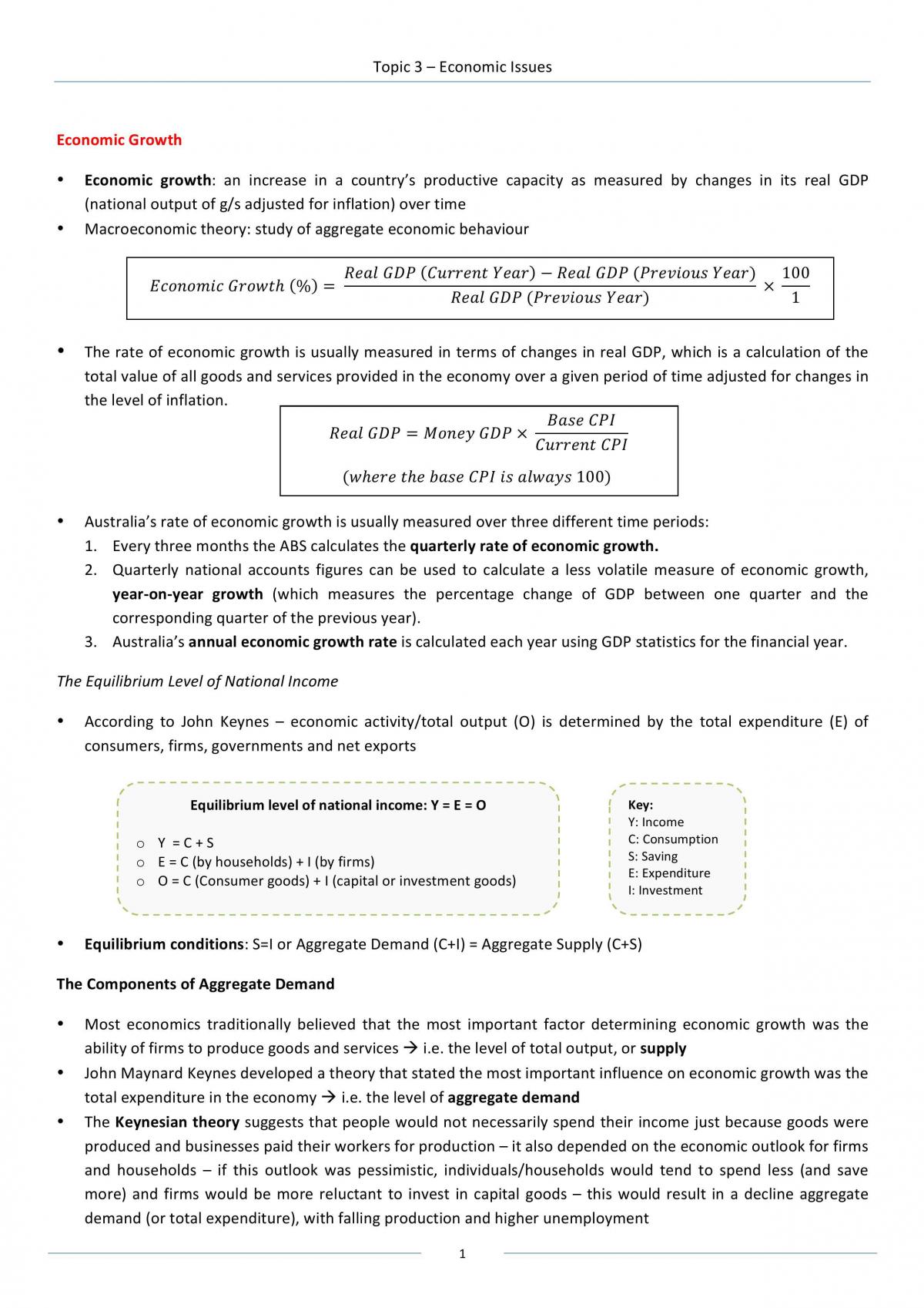 Economic Issues - Page 1