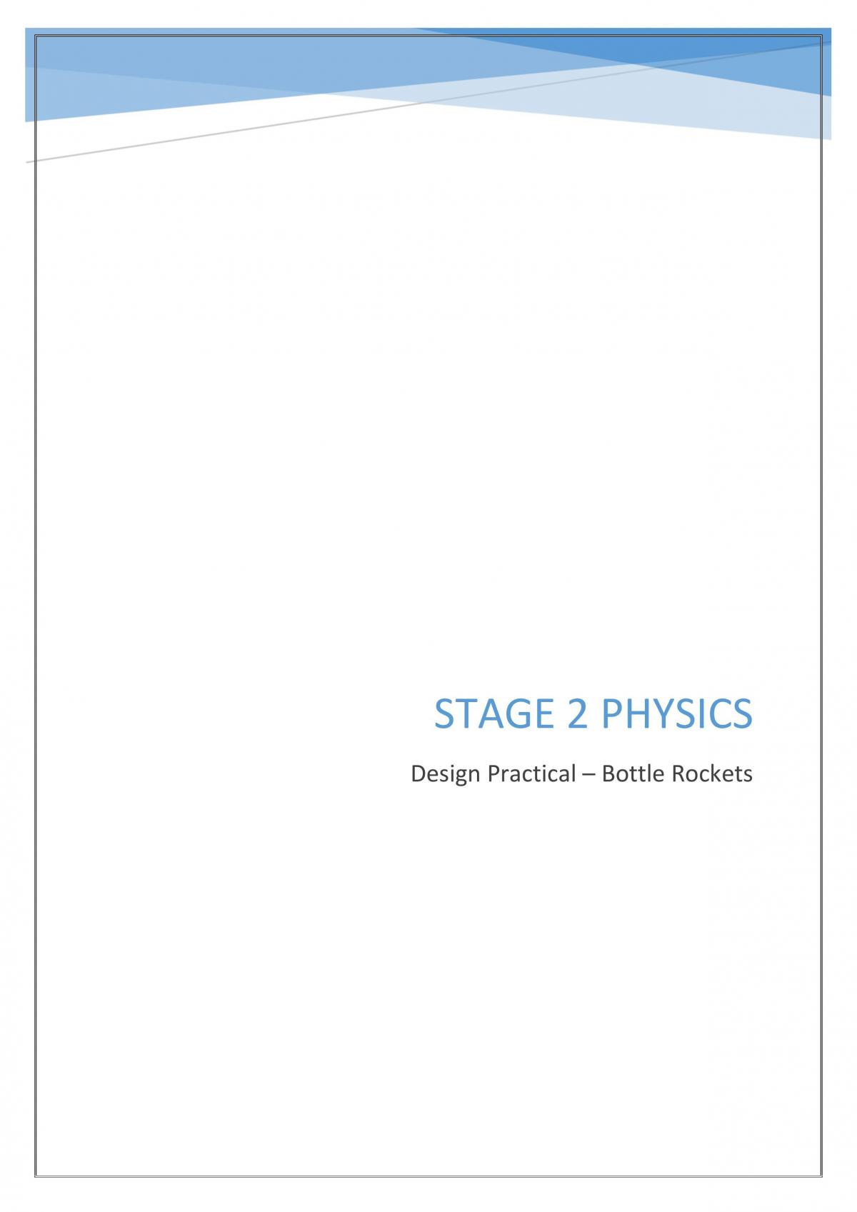 Design Practical - Bottle Rocket - Page 1