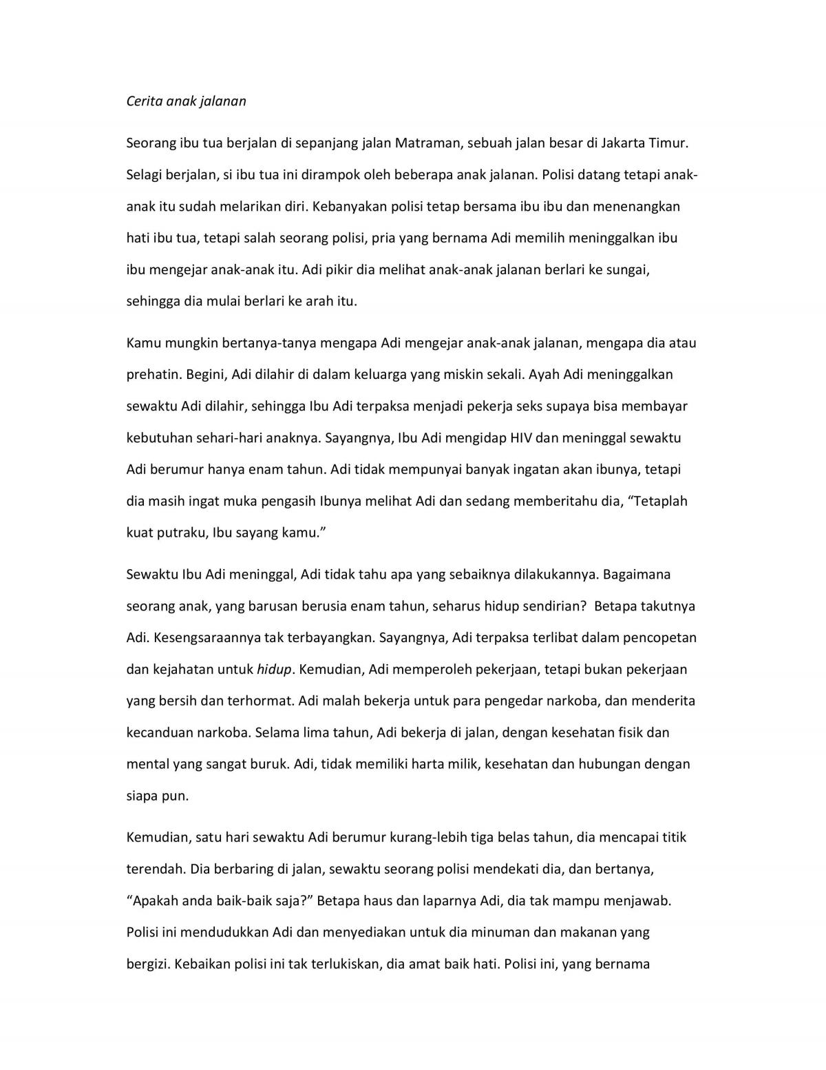 Anthology of Indonesian Creative Writing Pieces - Page 1