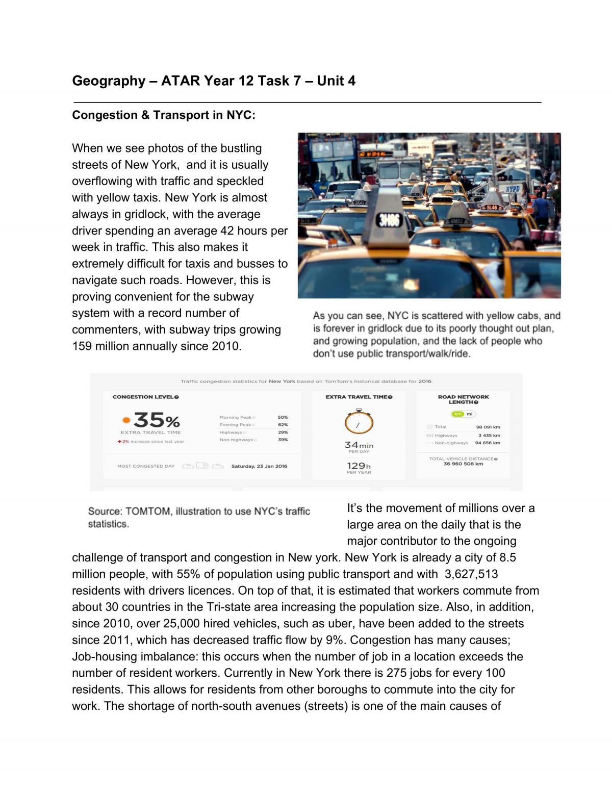 Geography Atar: In depth Study 4  - Page 1