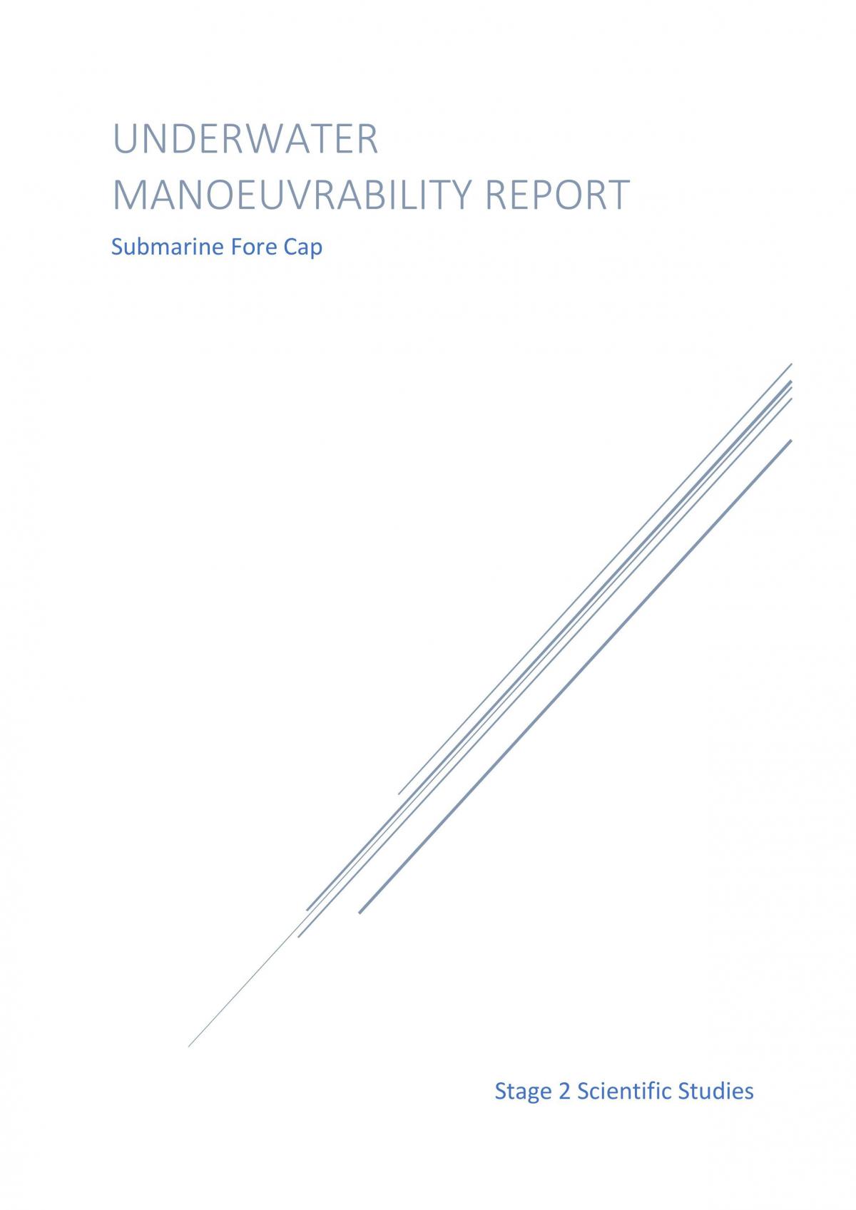 Underwater Manoeuvrability Report - Page 1