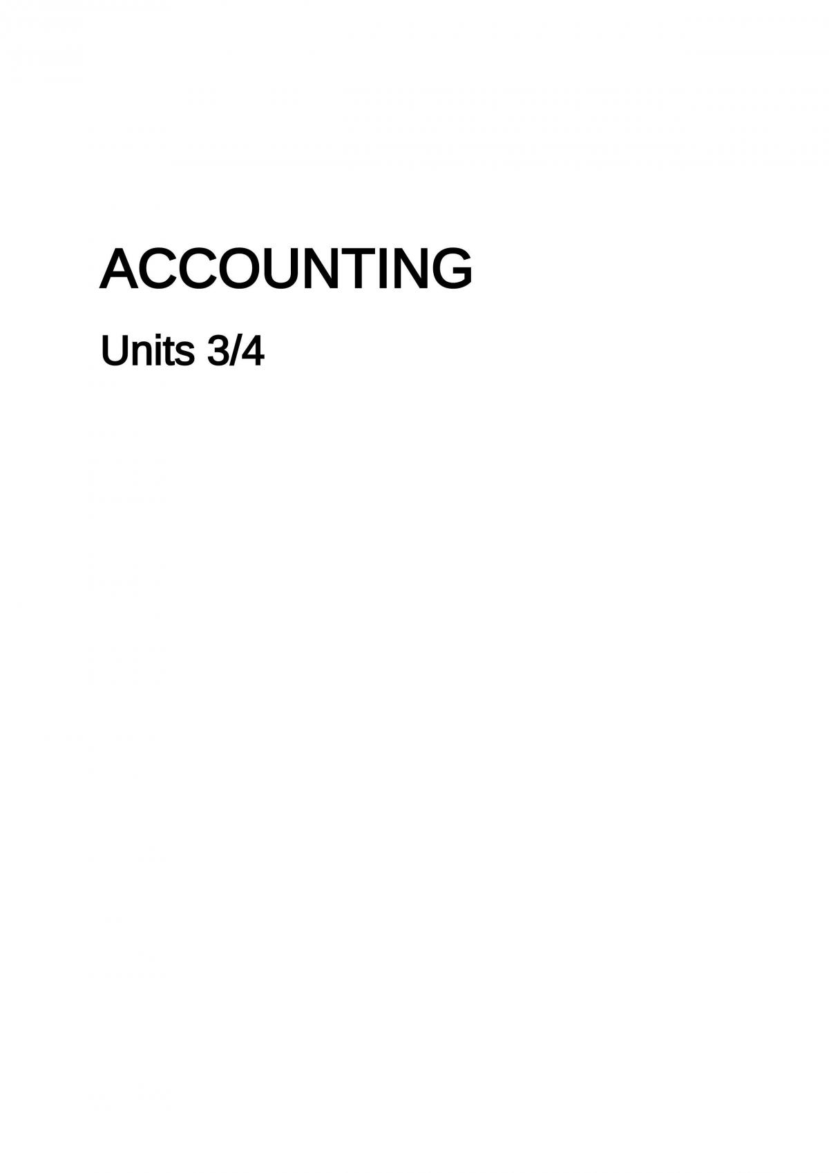 Accounting 3/4 Master Notes - Page 1