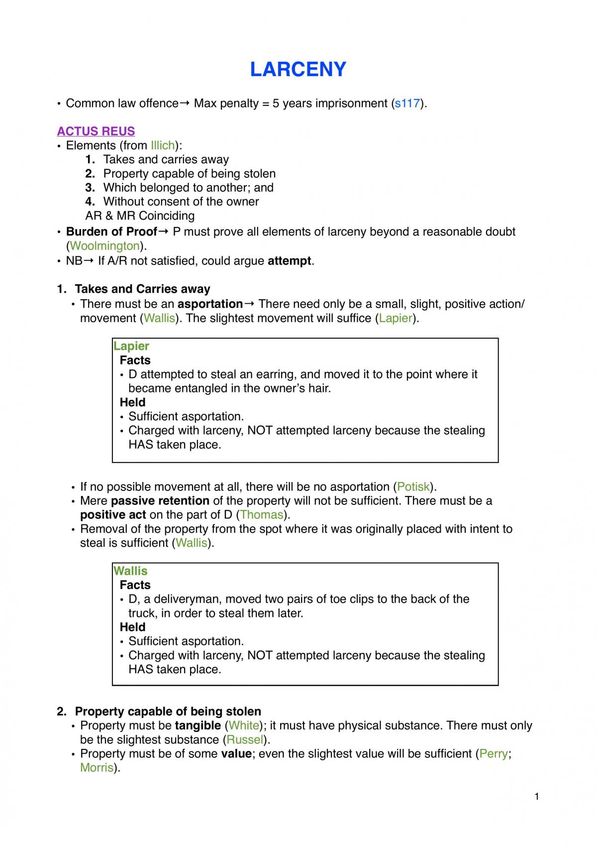Larceny Notes - Page 1