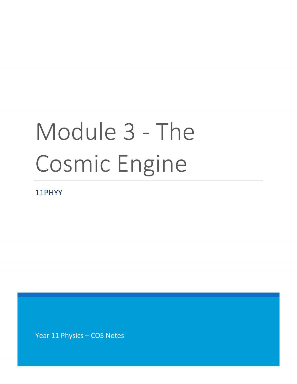 Prelim Cosmic Engine Notes  - Page 1