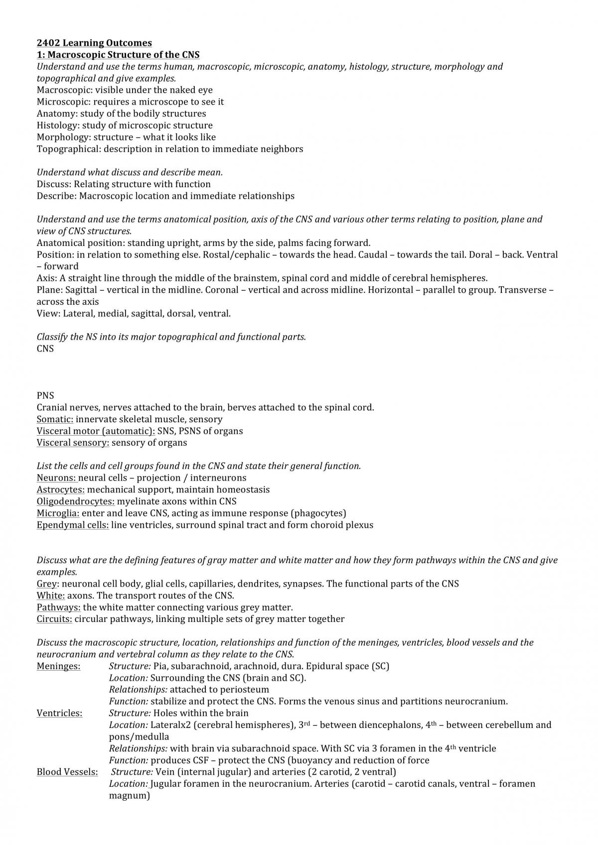 BMED2402 Notes - Page 1
