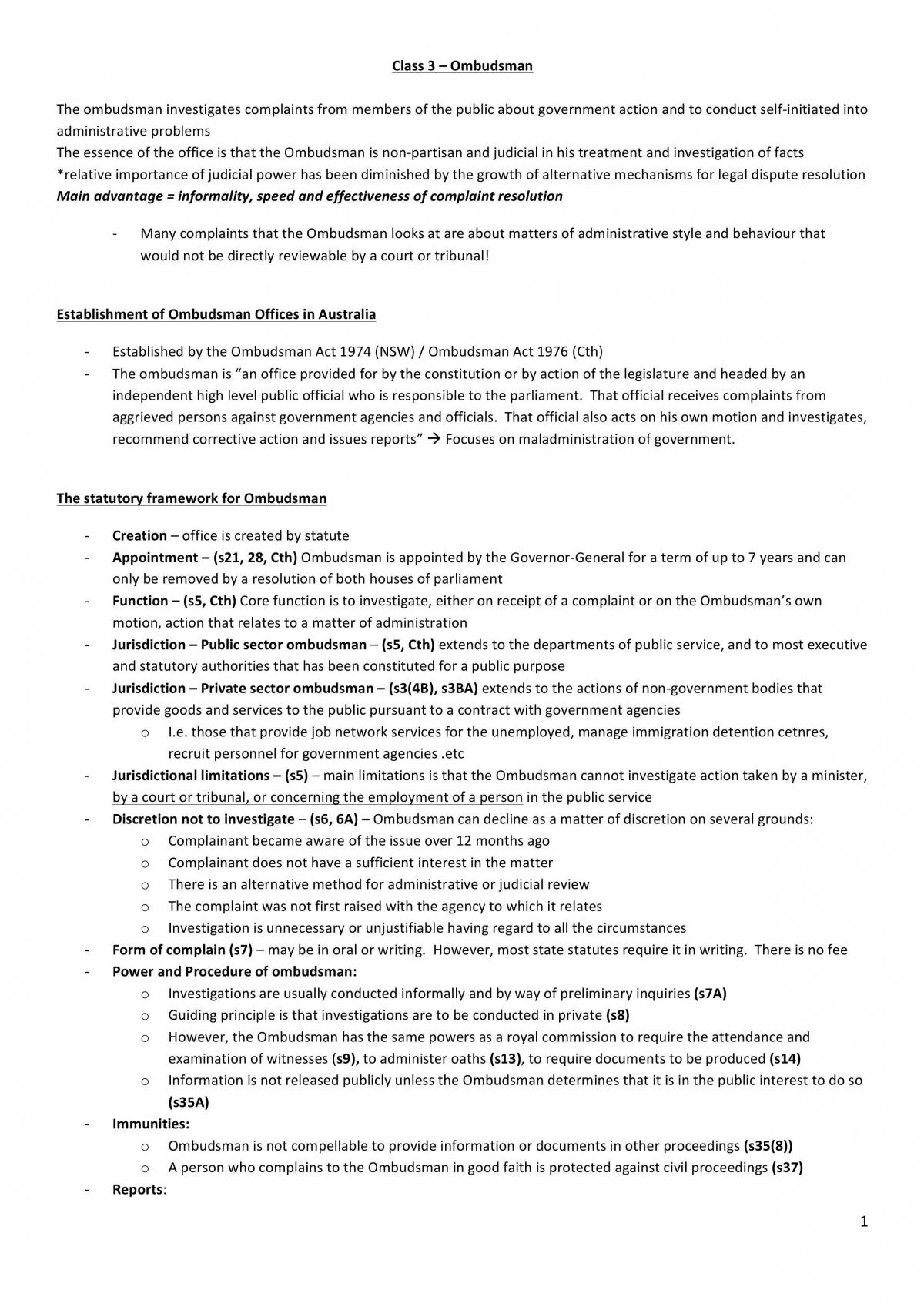 Admin Law Notes - Page 1